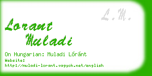 lorant muladi business card