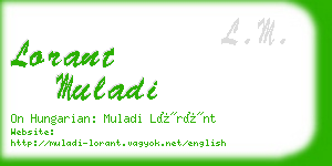 lorant muladi business card